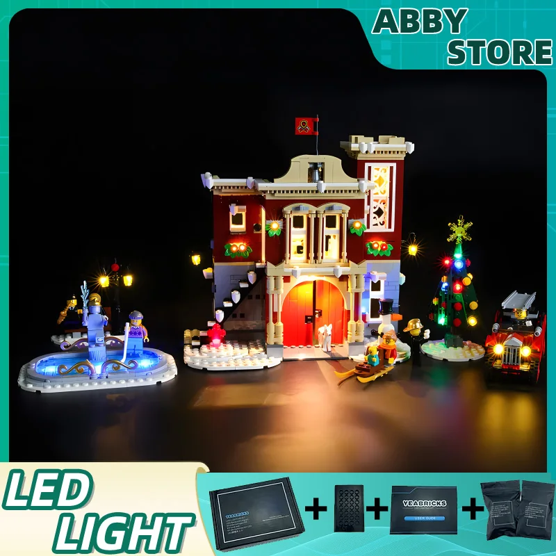 DIY LED Light Kit For LEGO 10263 Winter Village Fire Station   (Only LED Light,Without Blocks Model)