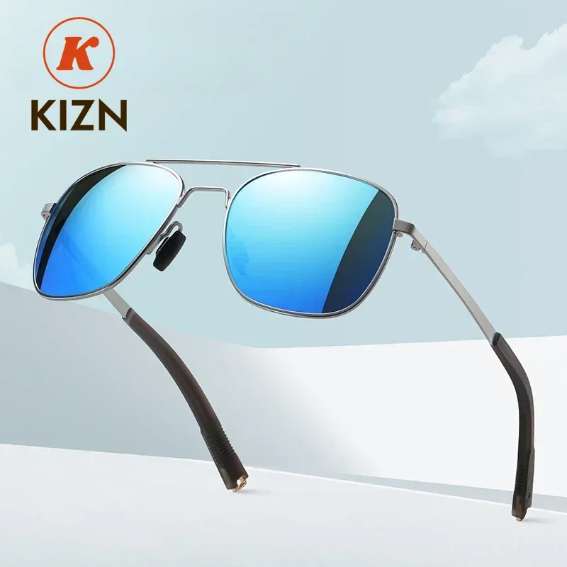 

KIZN-100-125-150 поляризационные легкие очки для близорукости, металлические солнцезащитные очки, мужские квадратные очки в коробке по рецепту на заказ, дальнозоркость +175 +200 +2