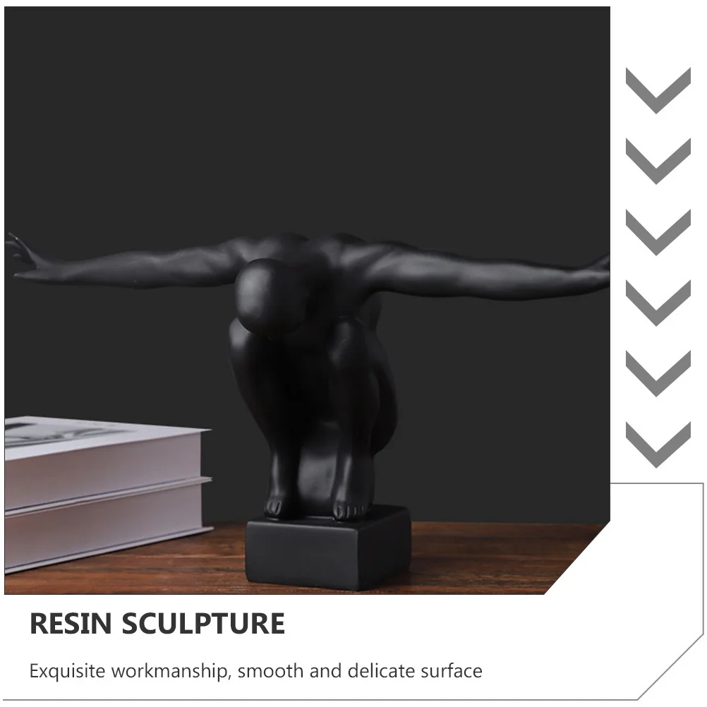 

1pc Nordic Style Resin Craft Decoration Abstract Sculpture For Living Room Office Bookshelf Home Decor Men Design Statue