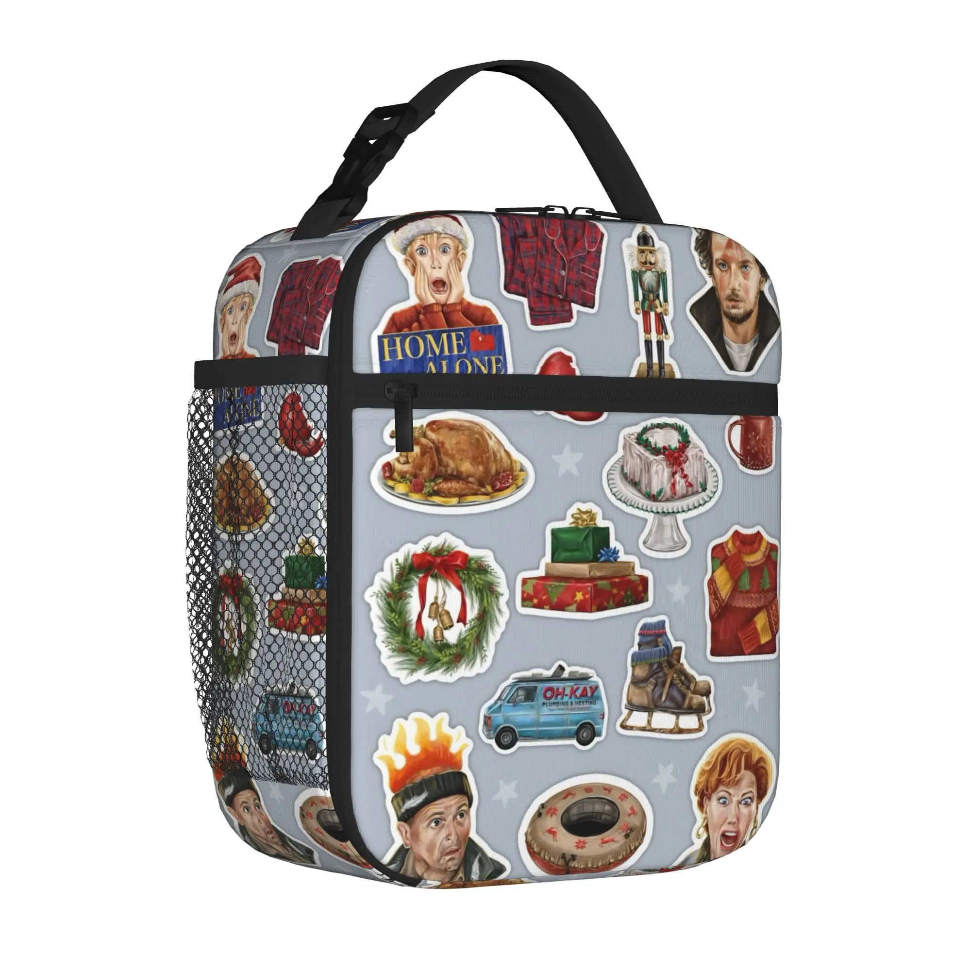 Home Alone Kevin Comedy Tote Thermal Cooler Bag Xmas Merry Christmas Reusable Insulated Lunch Bags New Food Bento Box Outdoor
