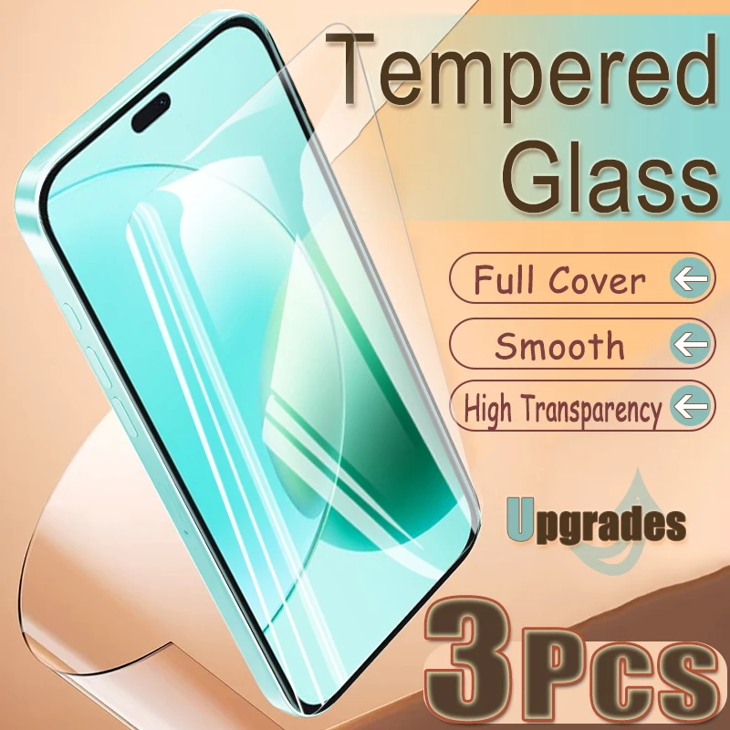 

3PCS Fingerprint-Unlock Protect Tempered Glass for Honor 400 Lite 400Lite Clear Anti Explosion Screen Protector Film Full Covers