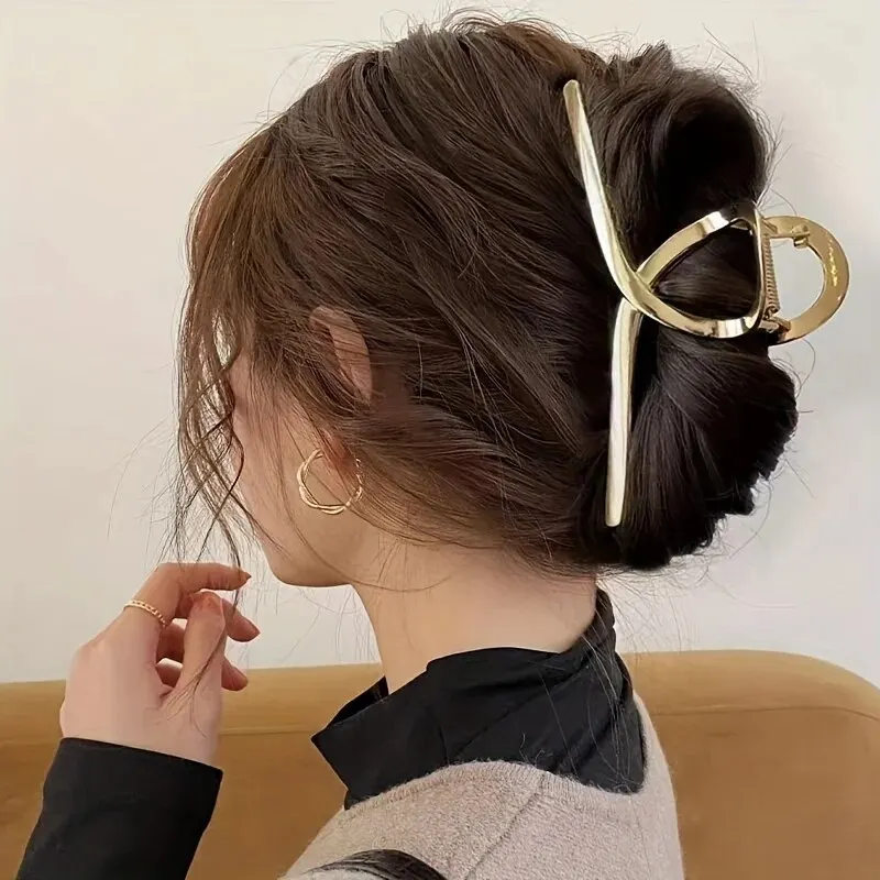 Strong Hold Metal Hair Claw Clips for Thick and Heavy Hair - Non-Slip Hair Jaw Clamp for Long Hair - Fashionable Hair Styling Ac