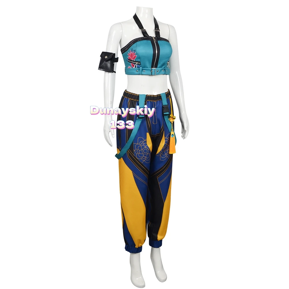 KPop Huntrix Zoey аниме косплей костюм парик униформа серьги кольца Huntrix Хэллоуин карнавальный реквизит для женщин и девочек