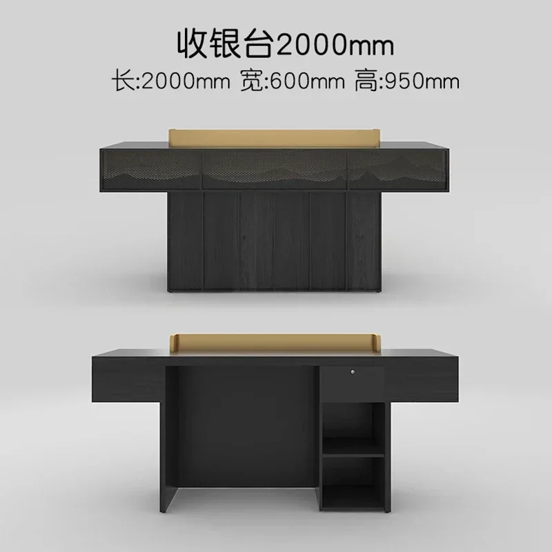 GZ-24 Light Luxury Checkout Page Counter Simple Modern New Chinese Company Reception Desk Bar