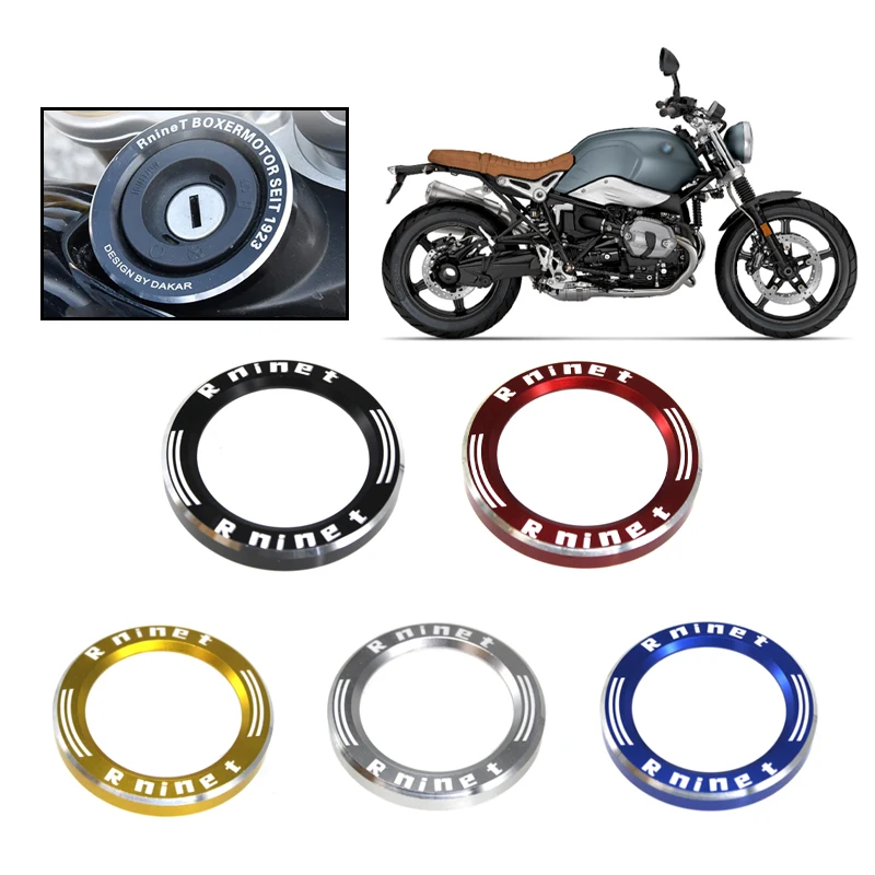 

RNINET Motorcycle CNC Aluminum Ignition Starter Lock Cover Key Ignition Surround Ring For BMW R Nine T R9T R NINET 2014-2022