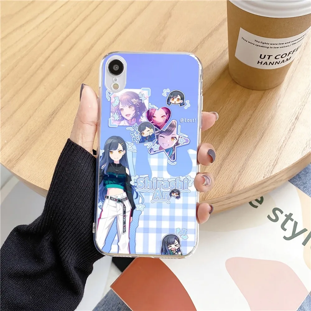 Japanese V-virtual I-idol Phone Case For Iphone 15 11 13 14 Pro Max 7 8 Plus X Xr Xs Max Se2020 12mini Transparent Cover