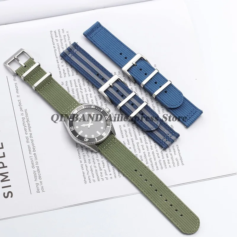 20mm 22mm Quick Release Bracelet for Omega Military Sport Wristbelt Woven Canvas Fabric Watch Bands Comfortable Men Women Straps view 5