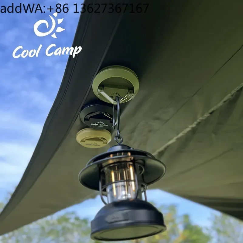 COOLCAMP outdoor camping magnetic hook tent canopy suction cup camping rope holder car camping light hanging