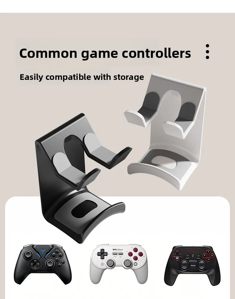 No Drilling Wall Mounted Game Controller Bracket Universal Game Controller Hanger Rack Holder for For Steam Controller2/PS5/PS4