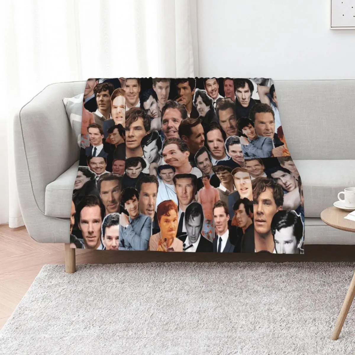 Benedict Cumberbatch Collage Throw Blanket halloween Decorative Beds bed plaid Decorative Sofas Blankets