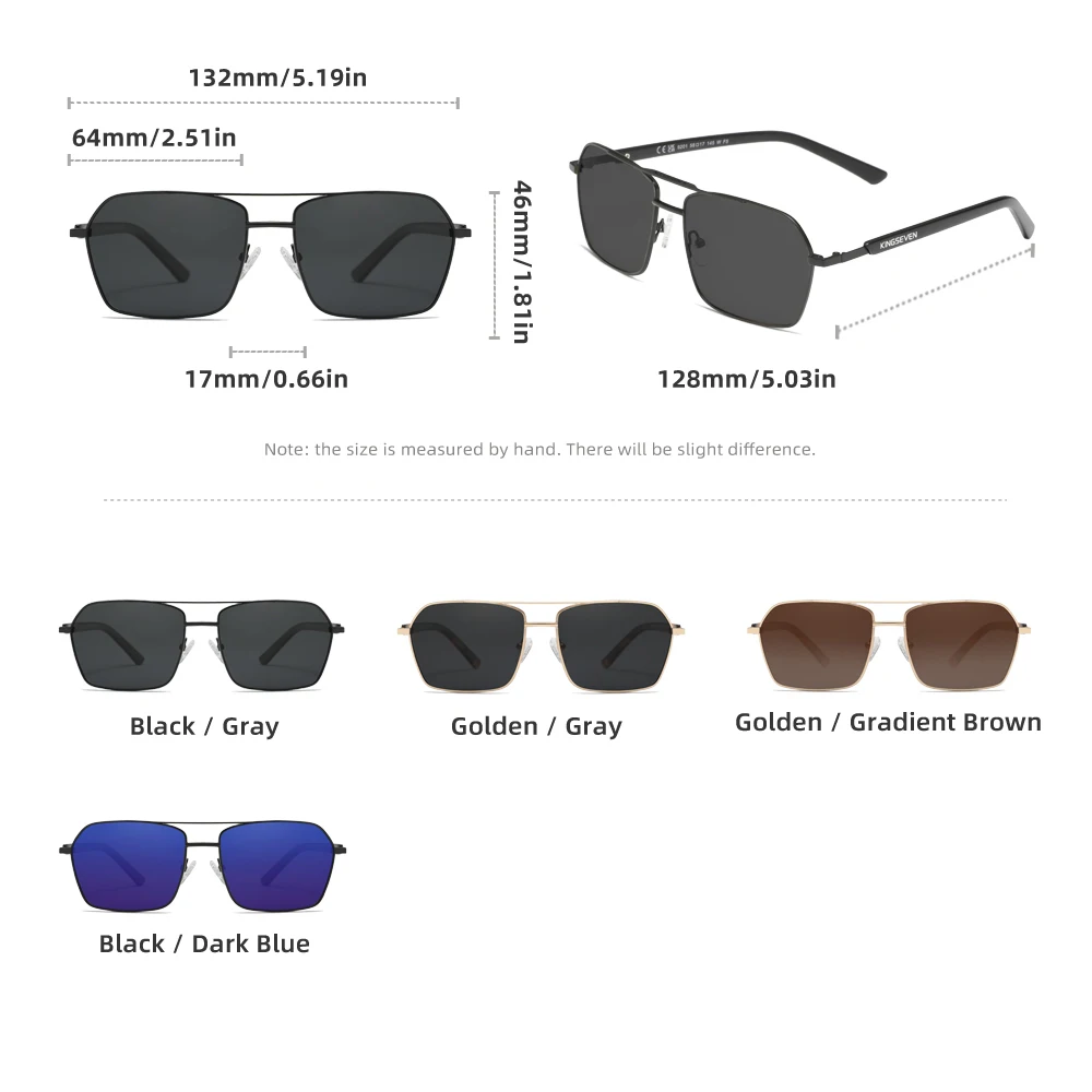 KINGSEVEN Design Men's Sunglasses Polarized UV400 Protection High Quality Eyewear Driving Glasses Women Oculos