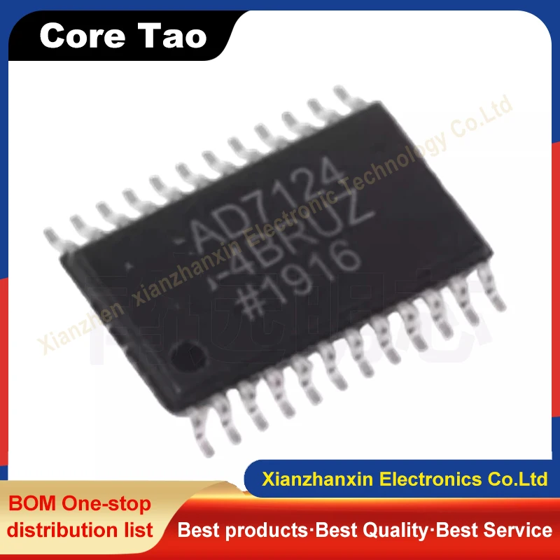 1PCS/LOT  AD7124-4BRUZ-RL7 AD7124-4 TSSOP-24 Adc chip IC in stock