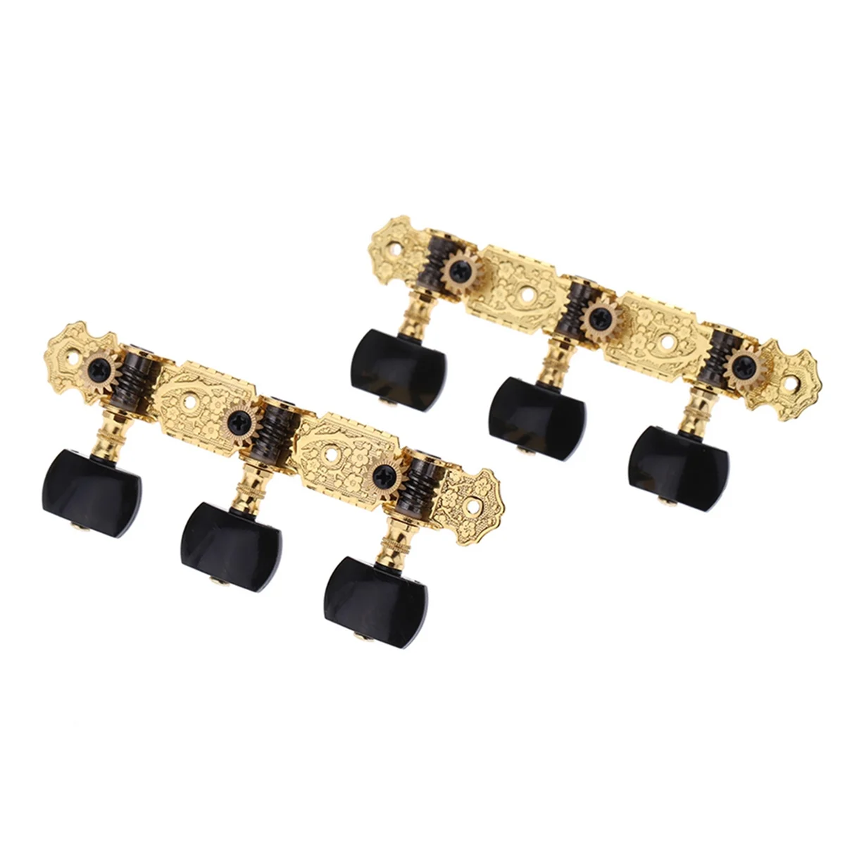 AOS-020B3P 1 Pair Gold-Plated 3 Machine Top Classical Guitar String Tuning Keys Pegs  -T44C