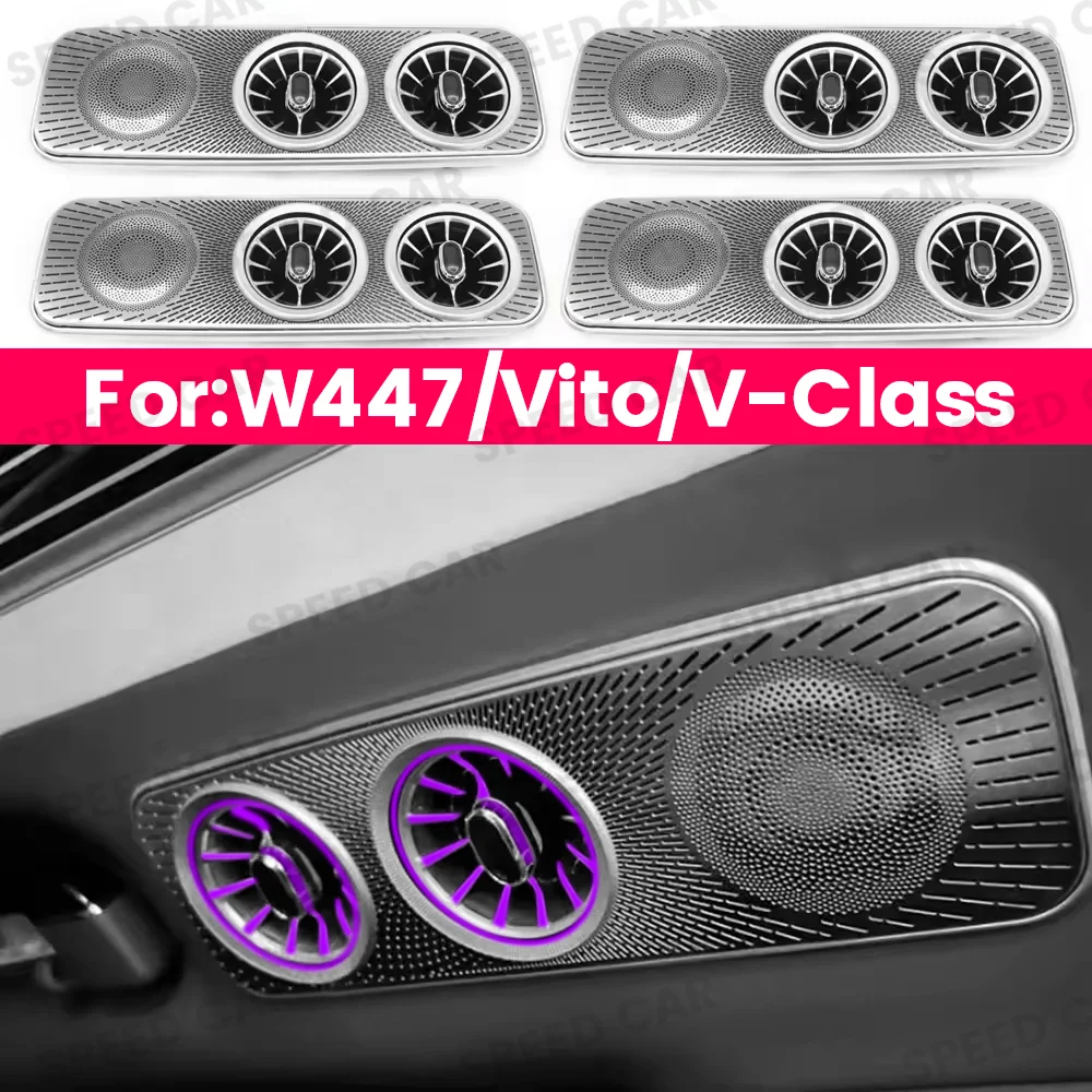 Car Metal Style Roof Air Conditioning Vent For Mercedes Benz V-Class W447 Vito V260 V220d V250 Interior Decoration Modification