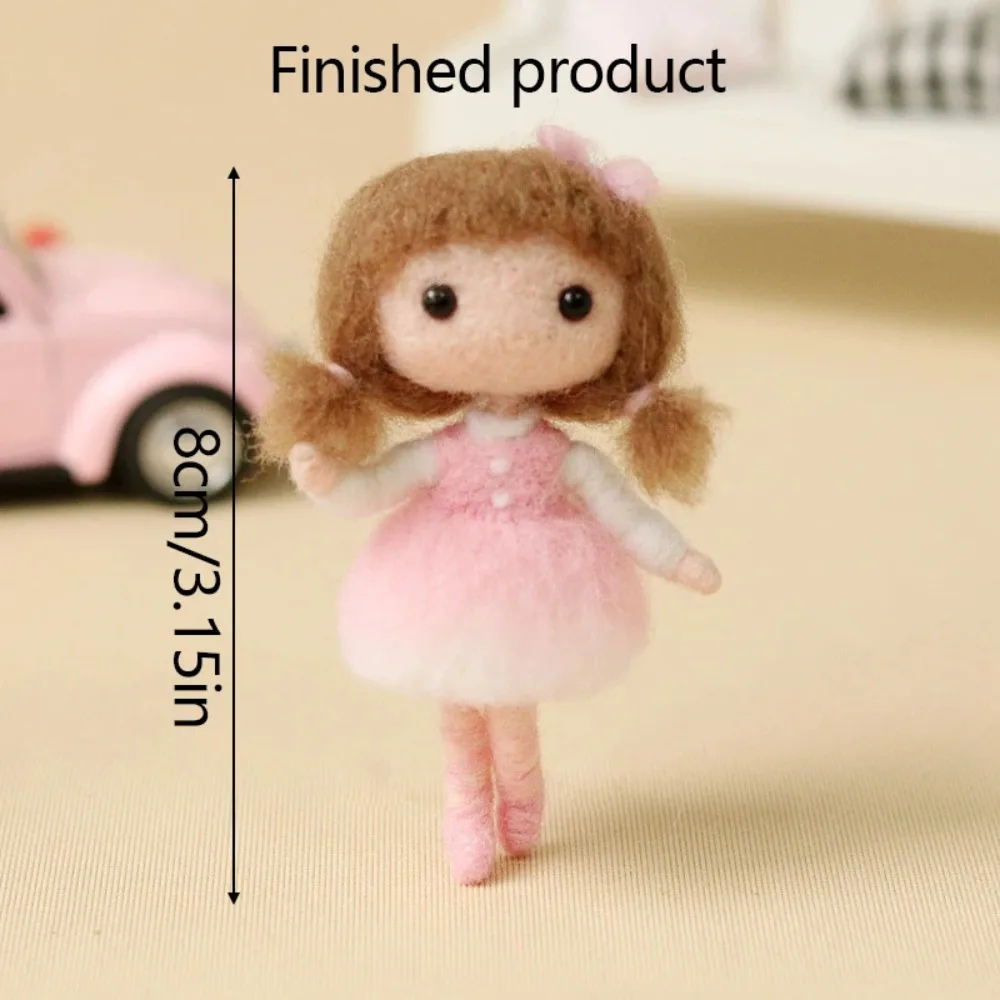 Handmade Toy Princess DIY Wool Felt Kit Unfinished DIY Doll Non Finished Boy and Girls Felt Kit Fun Material Bag