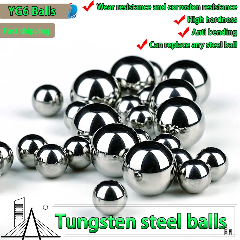 

YG6 Carbide Tungsten Steel Bearing Balls High Precision1.5/1.588/2/2.381/2.5/3/3.5/4/4.5/5/5.5/6/6.5/7/7.938/8/9/10/12.7/14/20mm