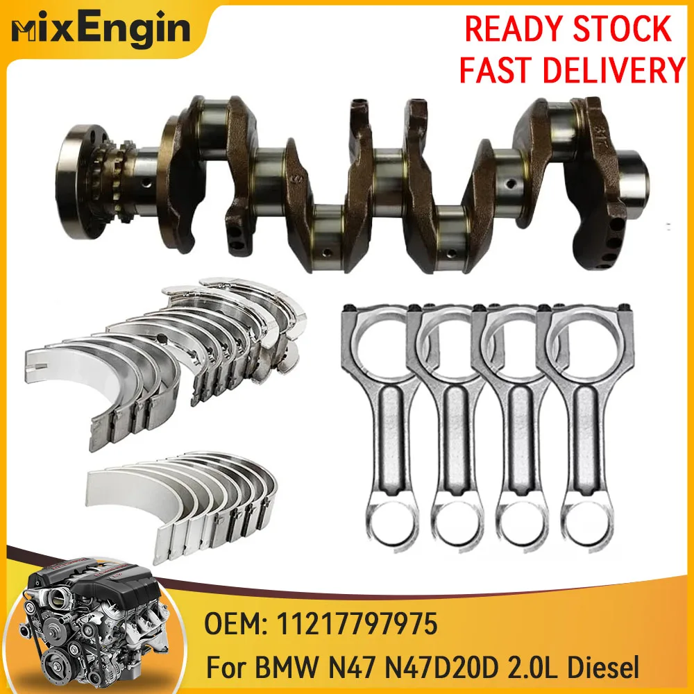 

Engine Crankshaft Without Teeth Bearing Connecting Rod Kit Fit 2.0 L L4 Diesel For BMW X1 X3 318d N47 N47D20 2.0L 13528572504