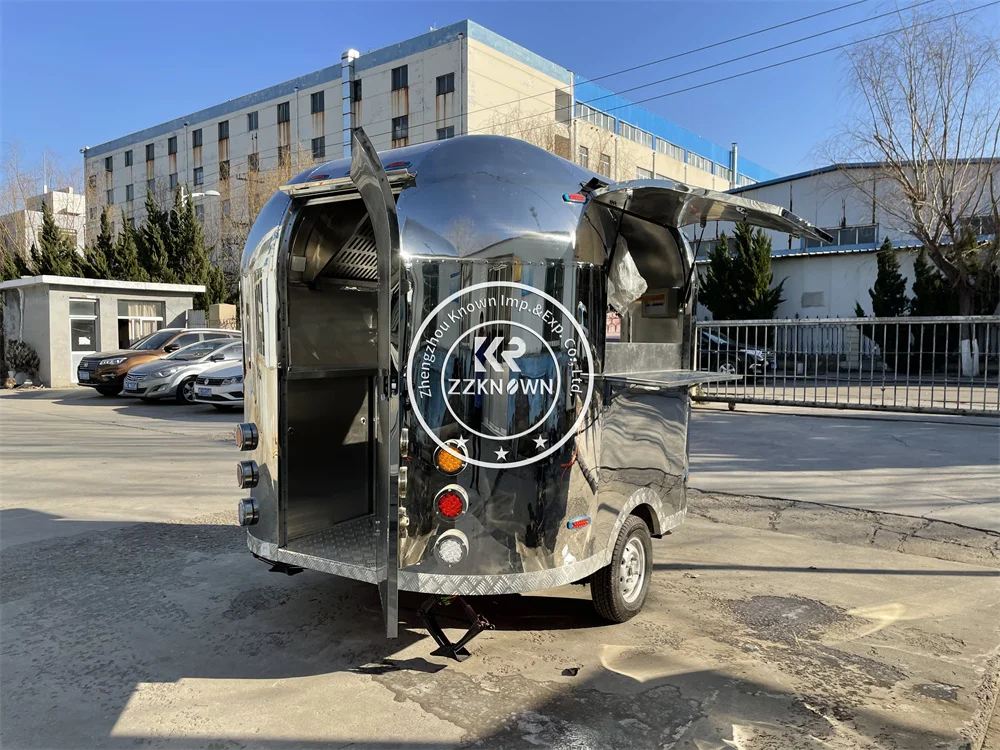 Remolque de comida rápida Airstream, cocina móvil, carritos para perros calientes, quiosco de cafetería, camión de comida comercial totalmente equipado