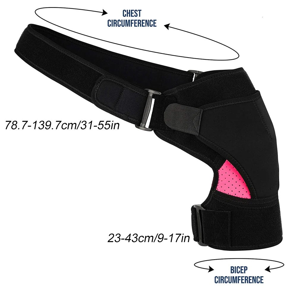 Unisex Adjustable Shoulder Brace Care Single Shoulder Support Bandage Protection Back Brace Guard Strap for Women Men Gym Sports