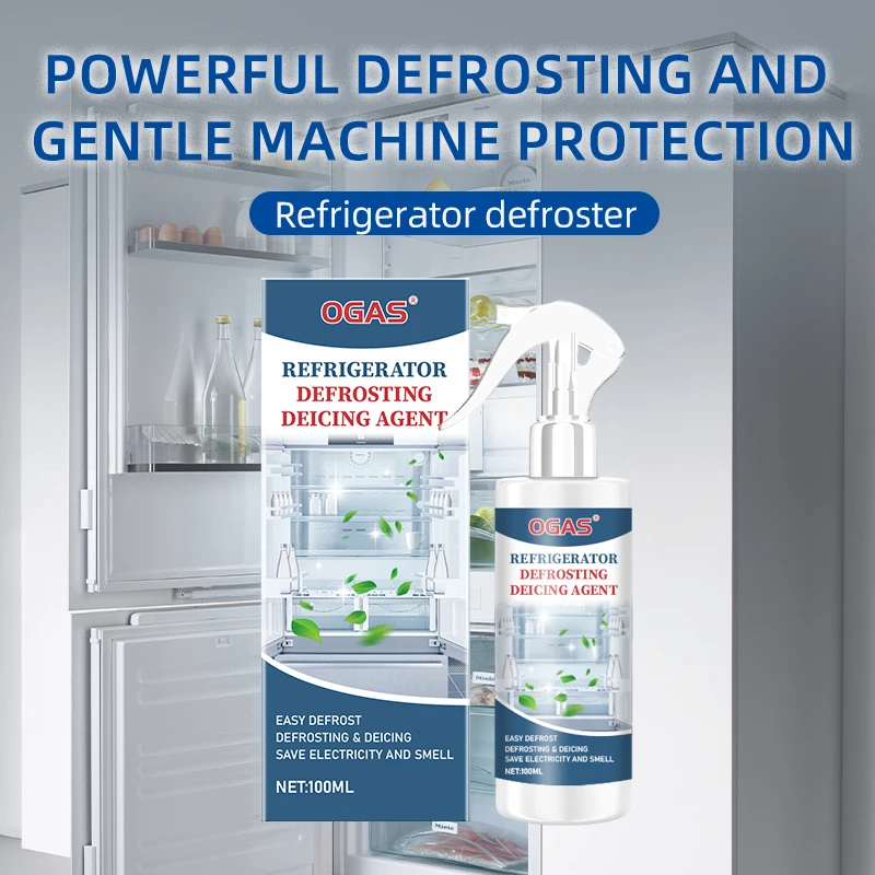 Refrigerator Defrosting Deicing Agent 100ml Fast Melting Frost Anti‑Re‑icing Non‑Corrosive Safe Spray for Freezer Frozen Pipe
