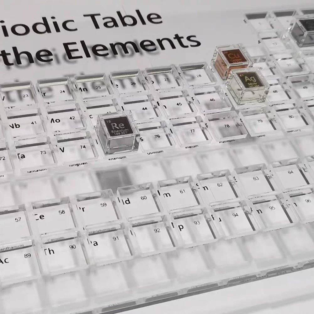 Periodic Table 10mm Cube Box Collection Rack Acrylic Glass Storage Display Rack Home Desktop Office Decoration Gifts