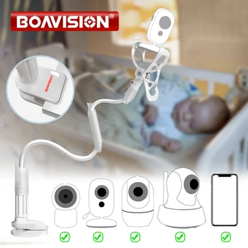 Supporto universale per telefono multifunzione supporto per letto culla pigra braccio lungo regolabile 85cm Baby Monitor montaggio a parete fotocamera per mensola X5