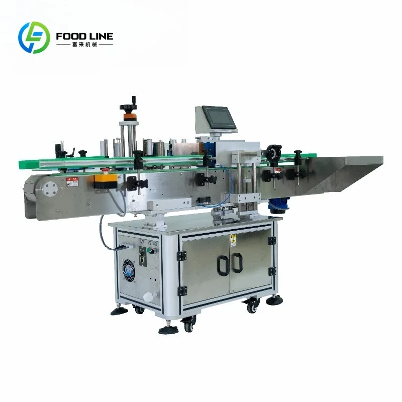 Automatic Round Bottle Labeling Machine Oil Water Beverage Honey Powder Food Beverage Liquid Filling and Sealing Production Line