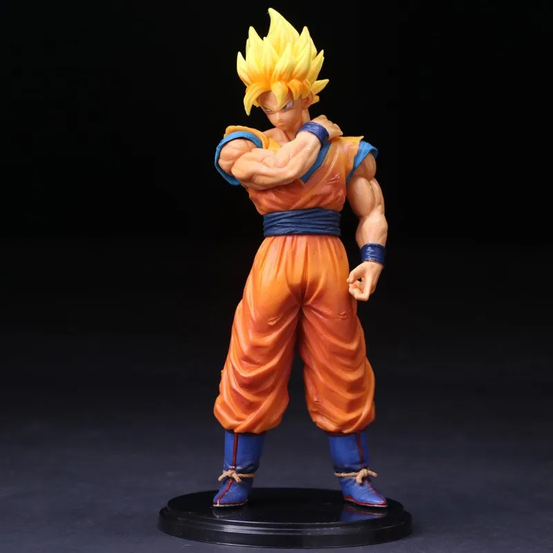 22CM Anime Dragon Ball Son Goku Figure Warrior's Awakening Super Saiyan Model Toy Gift Collection Aciton Figure PVC