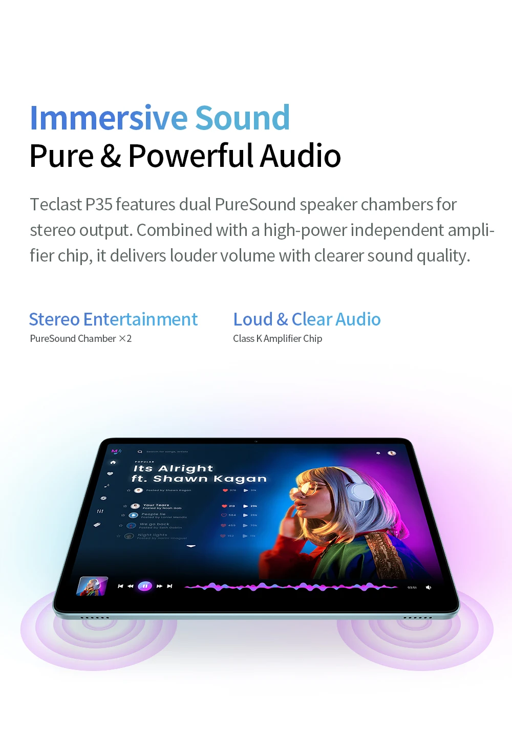 Teclast P35 10.1' Tablet Android 16 3GB (+13GB Virtual) 32GB Lightweight 6000mAh Battery Tablets TDDI Full Lamination with Case Keyboard Stylus