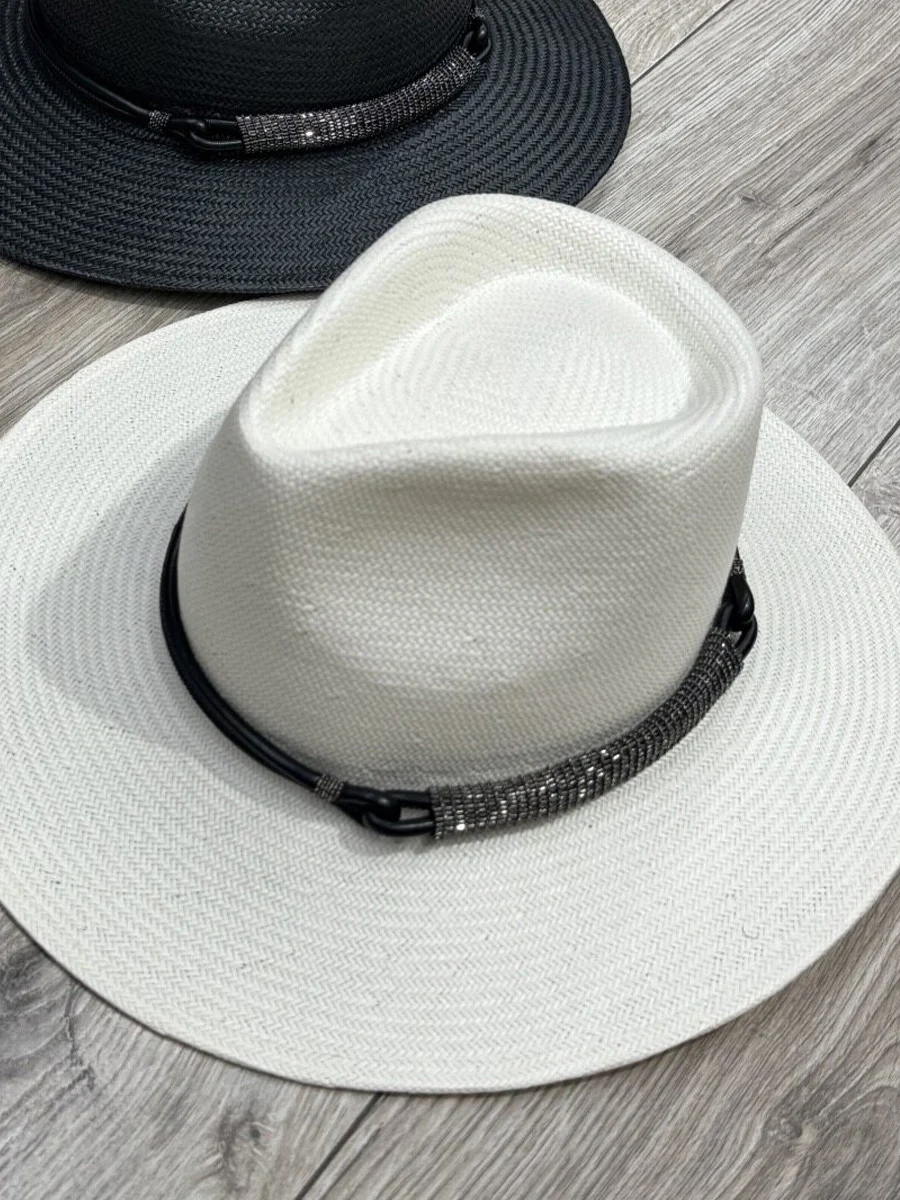 Spring/Summer Beaded Hat, Wide-Brimmed Straw Hat, Raffia Sunshade Hat, Beach Hat For Women