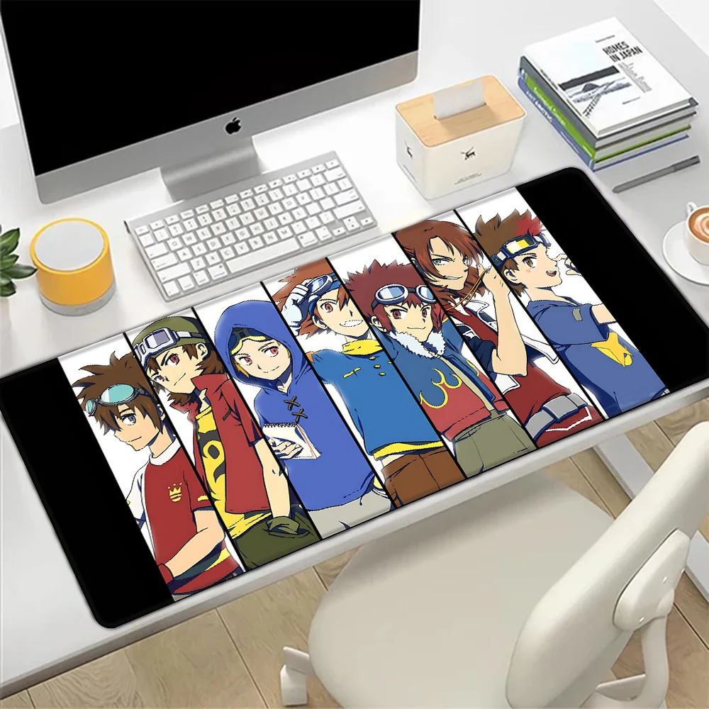 Digimon Playmats Greymons Mousepad HD Printing Computer Gamers Locking Edge Non-slip Mouse Pad XXL90x40cm Keyboard PC Desk Pad