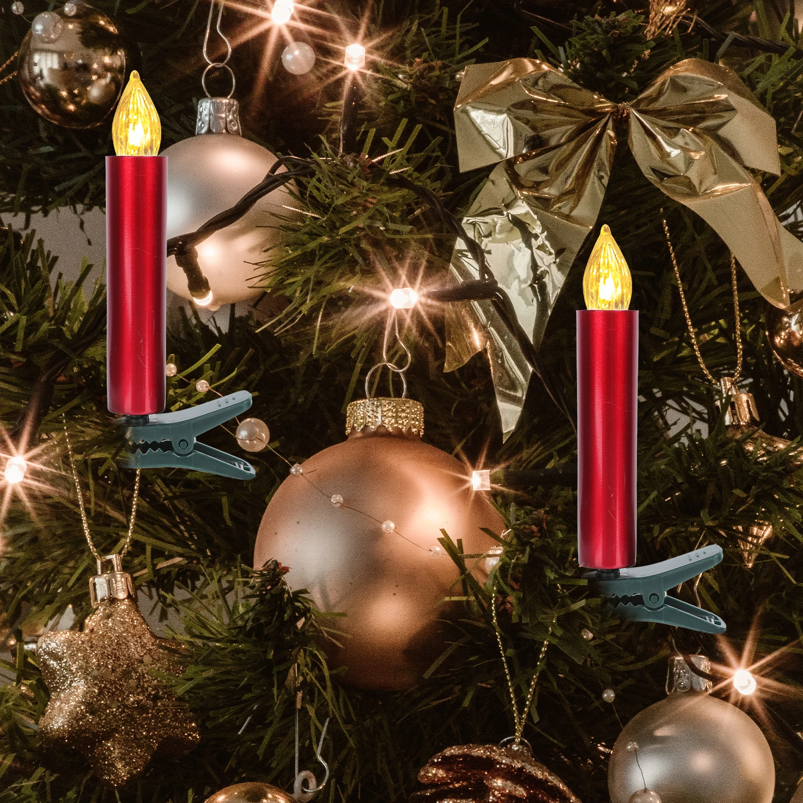 

10pcs les Durable Delicate Decorative Festival Light Plastic Warm Light Remote Control Christmas C Lamp Decorative Lamp