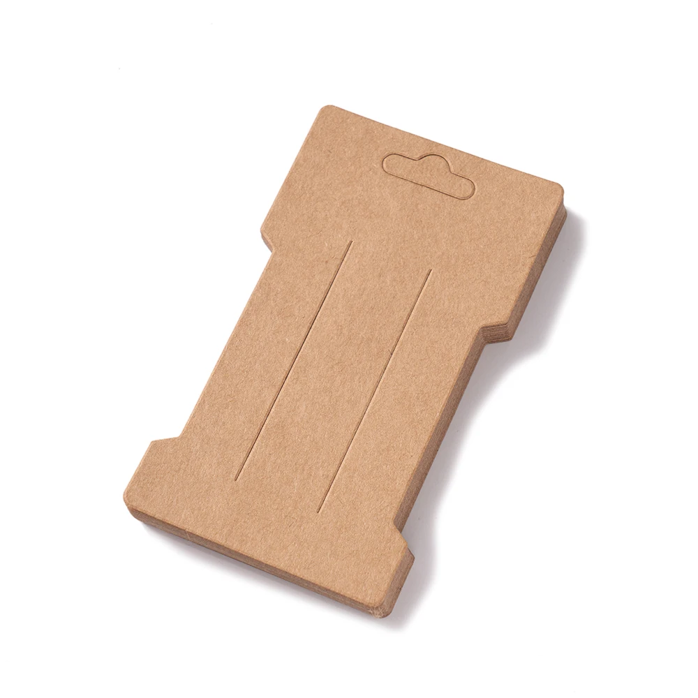 50 pz 6.6x11.5cm fermagli per capelli gioielli Display Card vuoto carta Kraft fermaglio per capelli cartellino del prezzo tornante imballaggio