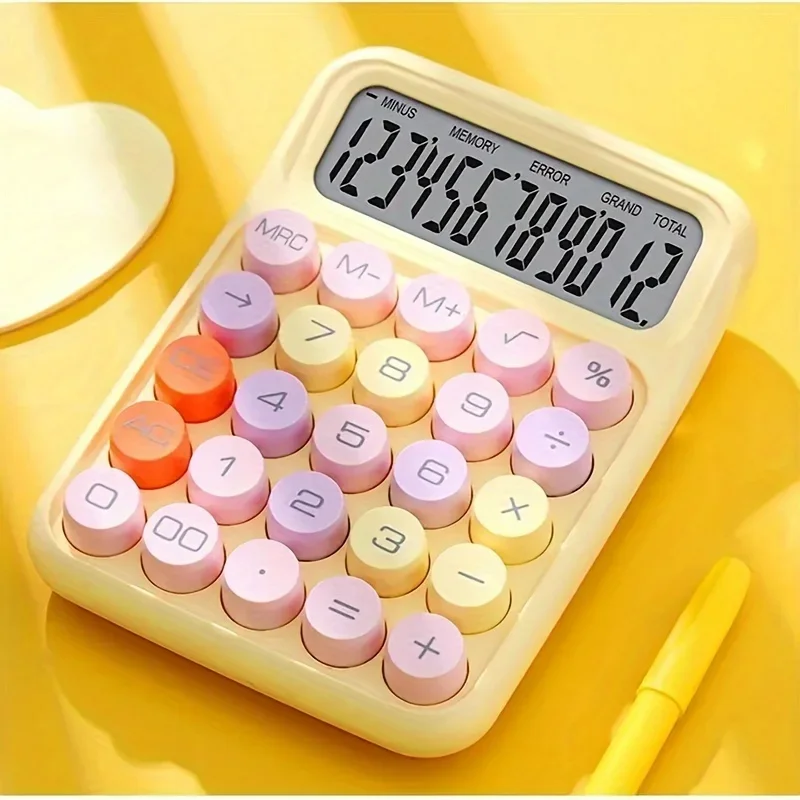 Dopamine Candy Color Calculator Large Display Mechanical Dot Keyboard Back  To School Supplies Students/Financial Stationery image 5