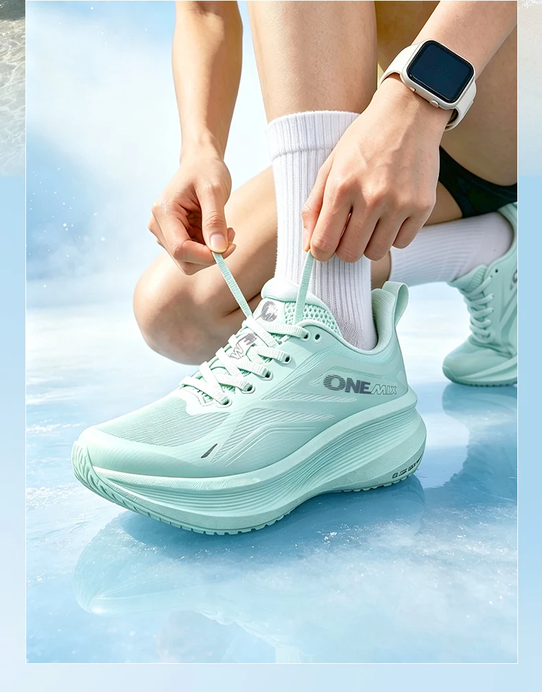 ONEMIX 2026 Sommer Atmungsaktive Laufschuhe für Damen und Herren mit Hohlnetz, Leichte Stoßdämpfende Sneaker, Rutschfeste Wanderschuhe – Detail 3