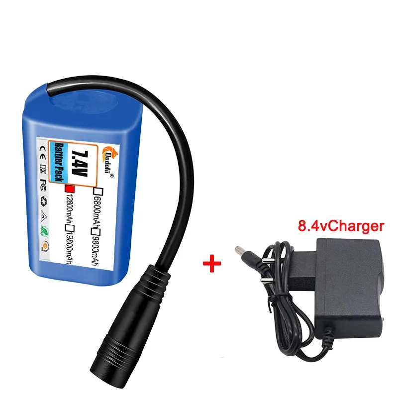 7.4V 2S2P 12800Mah بطارية ل V020 V900 2011-5 V007 C18 H18 V18 D18B FX88 التحكم عن بعد RC قارب طعم سمك أجزاء البطارية