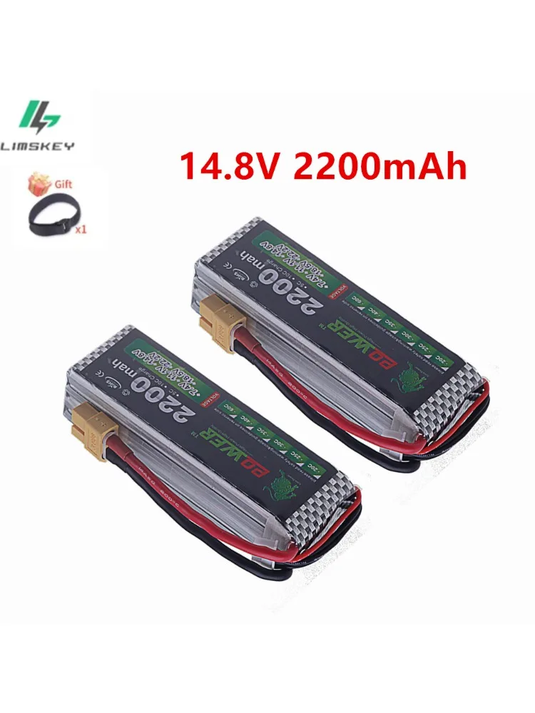 2200 mah 60C 14.8 V batterie Rechargeable pour RC voiture bateaux Drones avion hélicoptères jouets mise à niveau 1500 mah 4S 14.8 v Lipo batterie