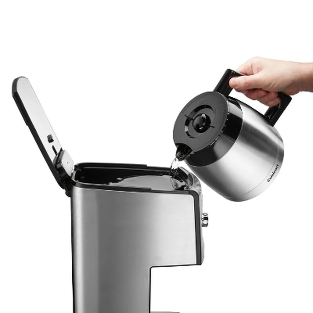 Cafeteira térmica programável, 12 xícaras sobre gelo, pausa, filtro de carvão auto-limpo, display lcd, jarra fácil de despejar, 24 horas