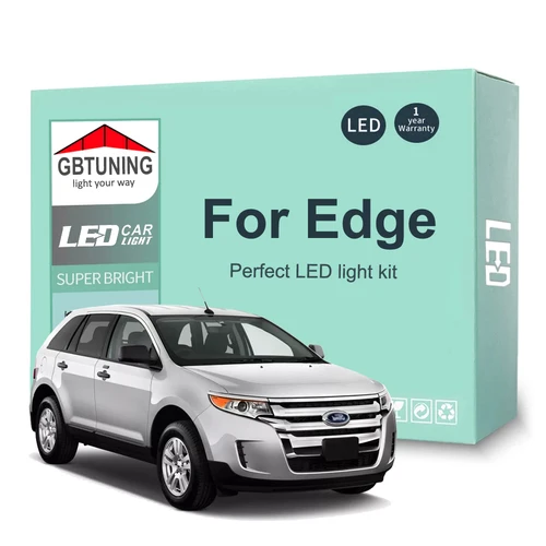 Kit de bombillas LED para Interior de coche, 14 Uds., para Ford Edge 2007-2010 2011 2012 2013 2014, cúpula de lectura, maletero, lámpara Interior para vehículo Canbus