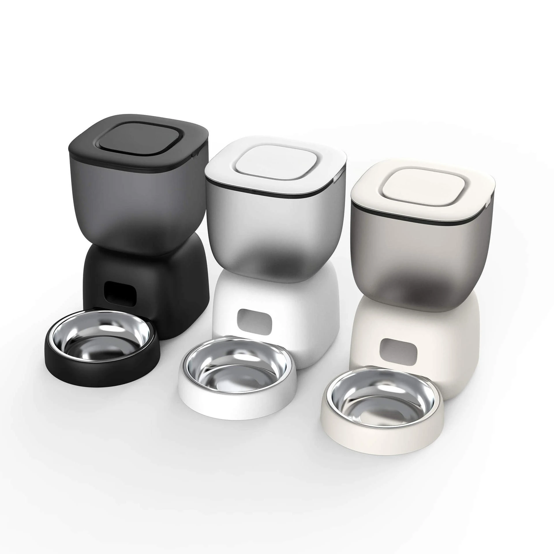 3L Automatic Pet Feeder Dual Power Supply Anti-Stuck Grain Sealed Fresh Stainless Steel Plate Cat and Dog Feeder