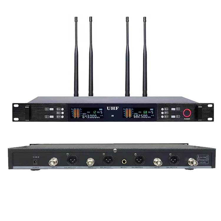 RIY-0305 OEM ميكروفون لاسلكي احترافي محمول باليد Uhf ميكروفون لاسلكي للكاريوكي