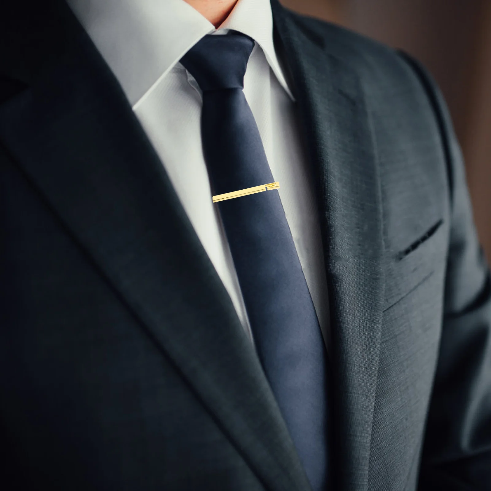 

2pcs Tie Clips For Men: Copper Necktie Clip For Business Suit Formal Wear Durable Shirt Tie Clamp, Office Accessories Wedding