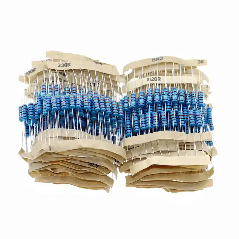 500Pcs 50 Values 1 ohm-1M ohm 1W 1% Metal Film Resistor Resistance Assortment Kit Set