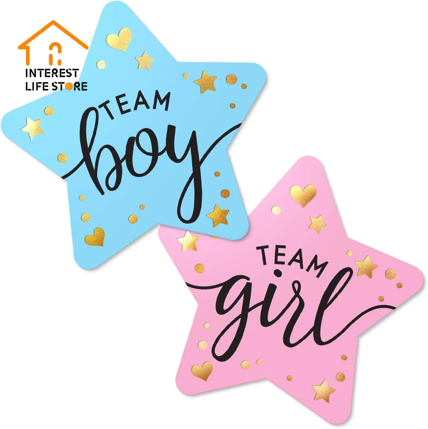 

10 Pcs Gender Reveal Party Team Boy or Team Girl Stickers Birth Favors Baby Gender Revealing Party Decoration Stickers Supplies