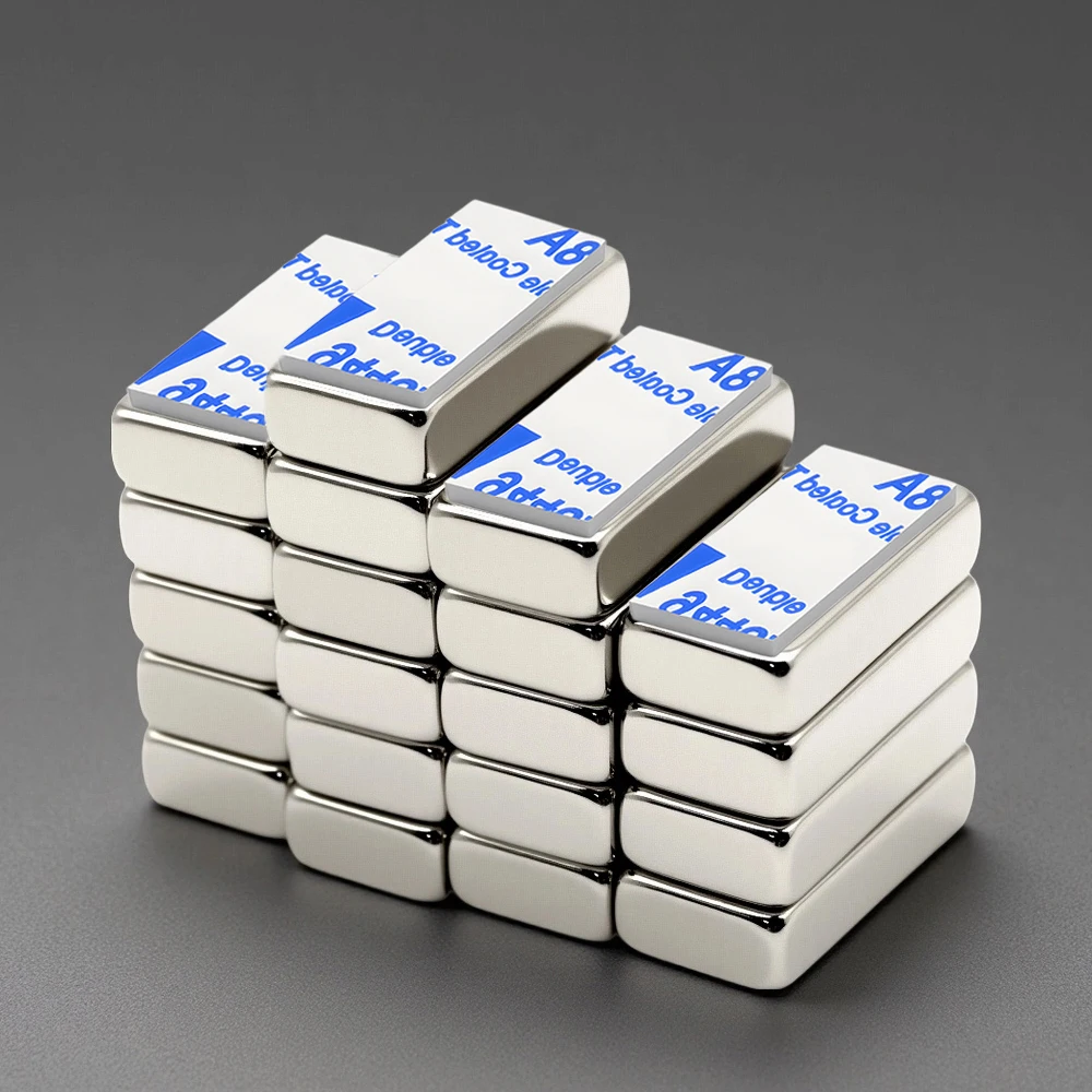20x10x5mm  Super Powerful Block Neodymium Magnet  With double-sided adhesive Magnet N35 Strong Permanent Magnetic imanes