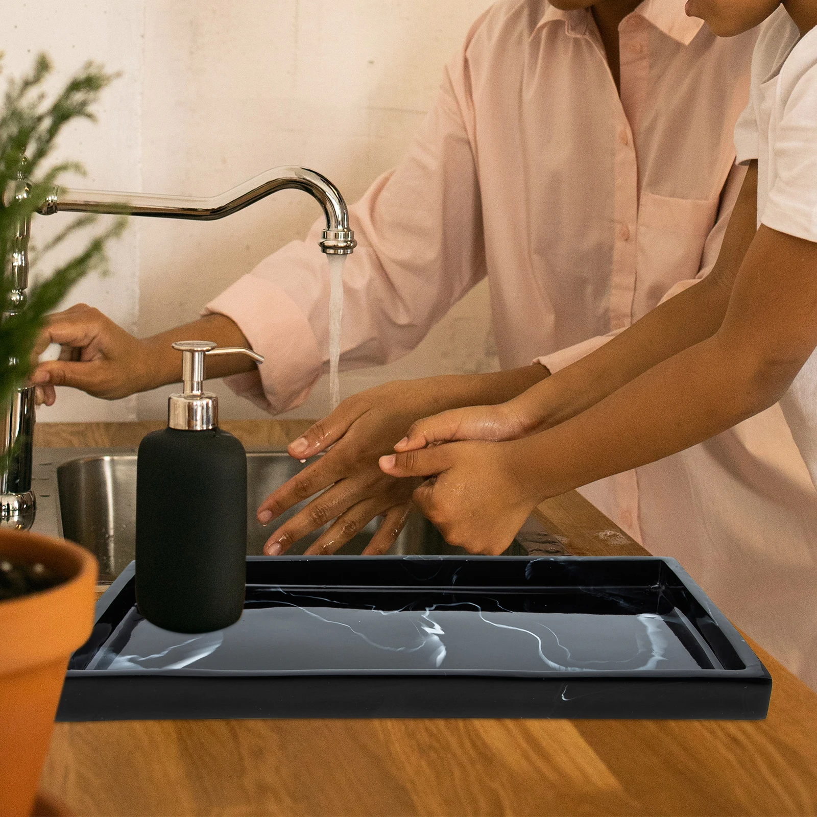 

Tabletop Tray Perfume Holder Makeup Trays for Vanity Creative Storage Rack Bathroom Decorative