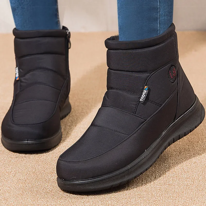 Botas femininas 2024 botas de inverno para mulheres botas de neve à prova dwaterproof água tornozelo pele botas mujer calçados elegantes sapatos de inverno botas femininas