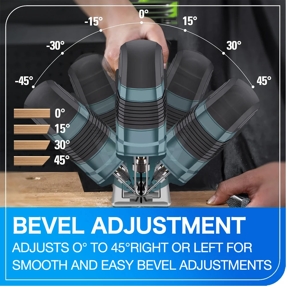 12V Electric Jigsaw Jig Saw Electrical Saw for Woodworking Portable Multi-Function Woodworking Power Tool With Battery