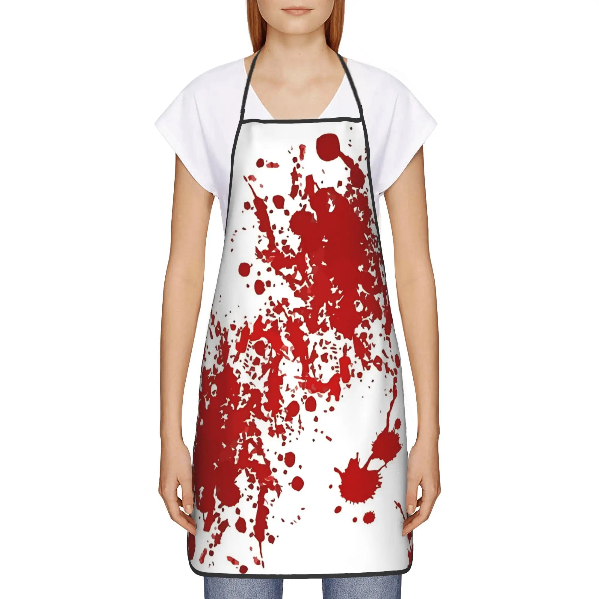 Bloody Good Fake Blood  Apron  Barber Restraunt Kitchen Accessories Cooking Fashion Aprons without Pocket