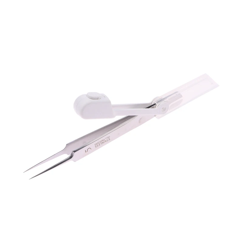 3Pcs Led Acne Needle Tweezers Blackhead Blemish Pimples Removal Pointed Bend Gib Head Face Care Tools Comedone Acne Extractor